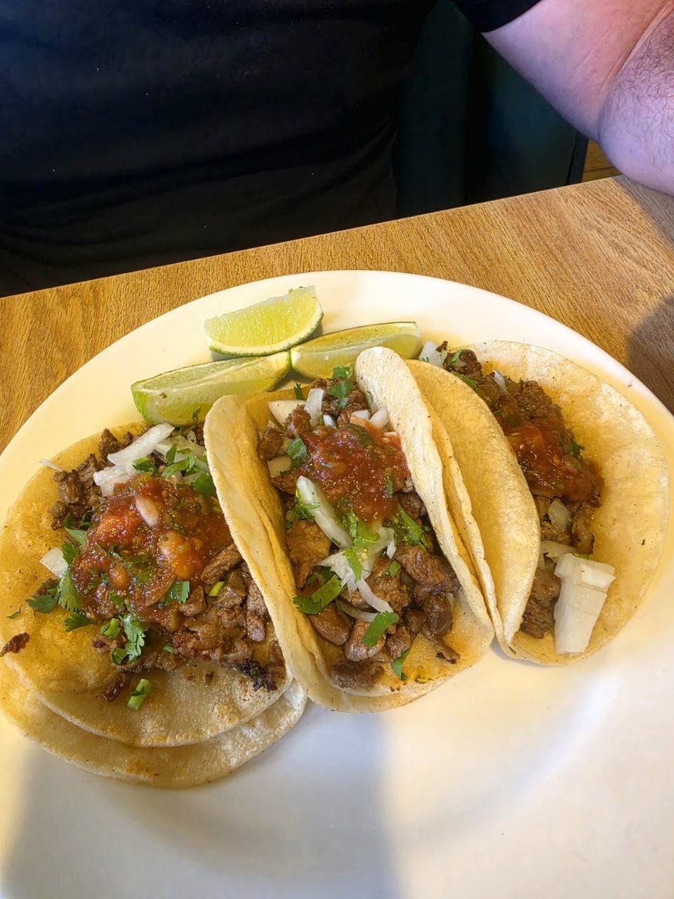 Printed menu with burritos and quesadillas